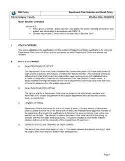 Policy Guidelines and Format
