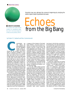 Echoes from the Big Bang