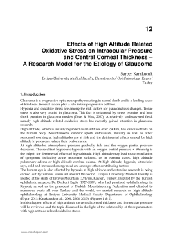 Effects of High Altitude Related Oxidative Stress on Intraocular