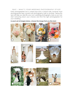 QUIZ &ndash; WHAT`S YOUR WEDDING PHOTOGRAPHY STYLE? Every