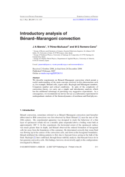 Introductory analysis of B&acute;enard&ndash;Marangoni convection