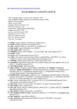 david morgan. lexicon latinvm
