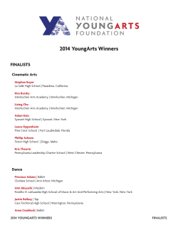 2014 YoungArts Winners