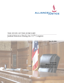 Judicial Selection During the 113th Congress