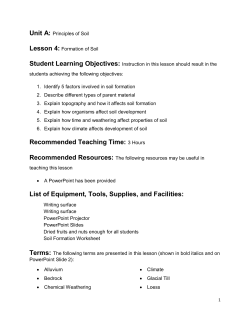 Principles of Soil - Afghan Agriculture