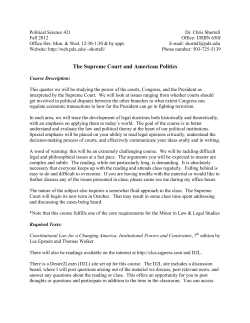 The Supreme Court and American Politics