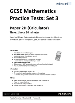 GCSE Mathematics Practice Tests: Set 3 Paper 2H