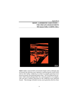 MOUT: A DOMESTIC CASE STUDY— THE 1992 LOS ANGELES