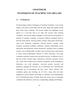 chapter-iii techniques of teaching vocabulary