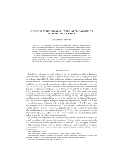 SUBSPACE INTERPOLATION WITH APPLICATIONS TO