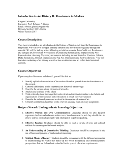Introduction to Art History II: Renaissance to Modern Course