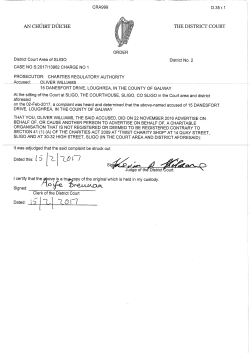 GRA999 0.35 r.1 District Court Area of SLIGO District No. 2 CA$E