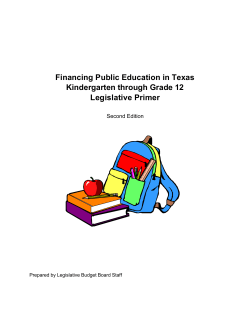 Financing Public Education in Texas Kindergarten