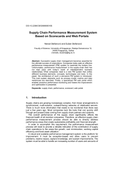 Supply Chain Performance Measurement System Based on