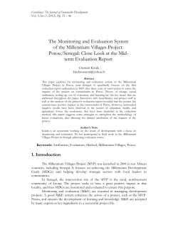 The Monitoring and Evaluation System of the Millennium Villages
