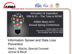 Information Sprawl and Data Loss Prevention