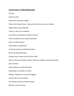 Juvenile books in SERIES bibliography 39 clues American Girls