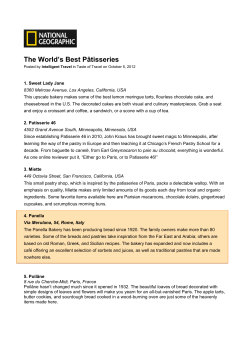 The World`s Best P&acirc;tisseries
