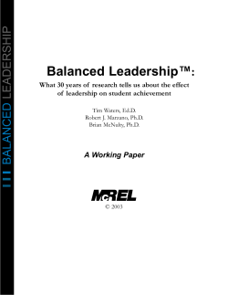 Balanced Leadership