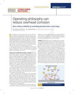 Operating philosophy can reduce overhead corrosion