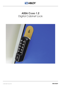 ASSA Coded 1.2 Digital Cabinet Lock
