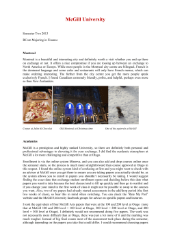 McGill University - University of Otago