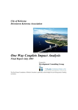 Item 4.5 - Report - One Way Couplets Impact