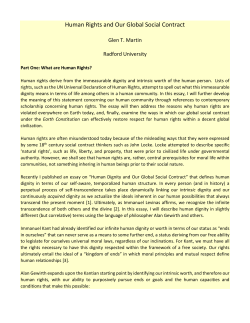 106. Human Rights and Our Global Social Contract