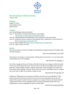 Lectionary Reflections-Eleventh Sunday in Ordinary Time [b]