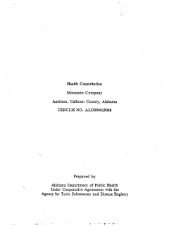 CERCLIS NO. ALD004019048 Alabama Department of Public HeaIth