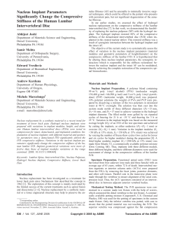Nucleus Implant Parameters Significantly Change the