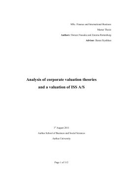 Analysis of corporate valuation theories and a