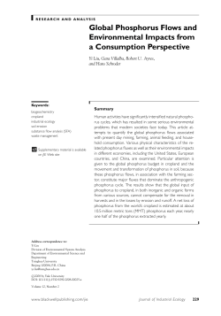 Global Phosphorus Flows and Environmental Impacts from a