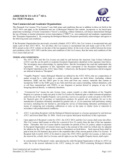 ADDEND For TERT Non-Comm UM TO AT T Products mercial and