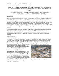 Assay of Uranium Contaminated Waste in Intermodal Containers by