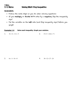3.12 Notes Solving Multi-Step Inequalities