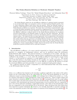 The Stokes-Einstein Relation at Moderate Schmidt Number