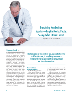 Translating Handwritten Spanish-to-English Medical Texts: Seeing
