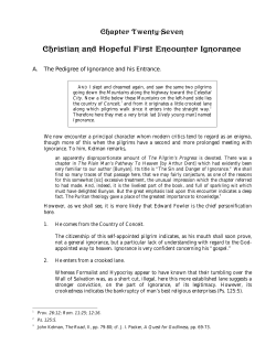 Christian and Hopeful First Encounter Ignorance