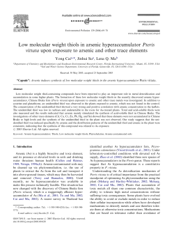 Low molecular weight thiols in arsenic hyperaccumulator Pteris