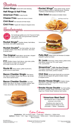 Menu - Pointe Orlando