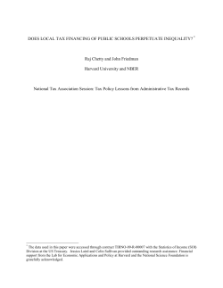 does local tax financing of public schools perpetuate