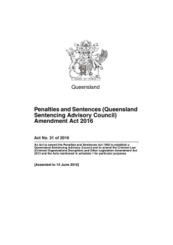 Penalties and Sentences (Queensland Sentencing Advisory Council