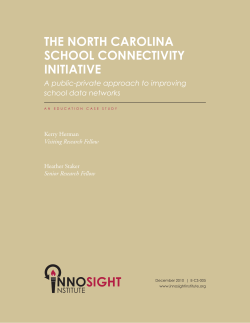 The North Carolina School Connectivity Initiative