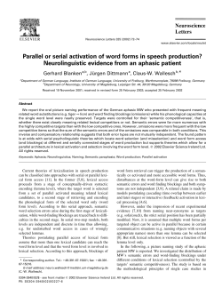 Parallel or serial activation of word forms in speech production