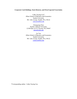 Corporate Cash Holdings, Stock Returns, and Firm Expected