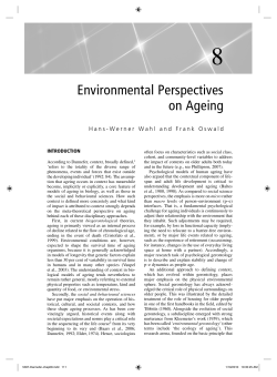 (2010) Environmental perspectives on ageing. In