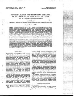 Blair, J.M. 1988. Nitrogen, sulfur and phosphorus dynamics in