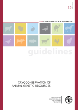 Cryoconservation of Animal Genetic Resources