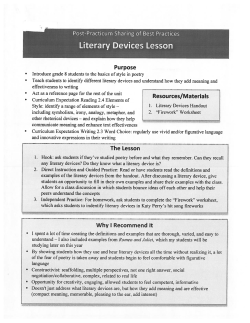 Literary Devices Lesson